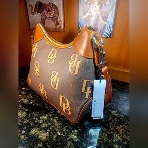 NWT Dooney and Bourke Monogram Hobo bag in Brown Tmoro